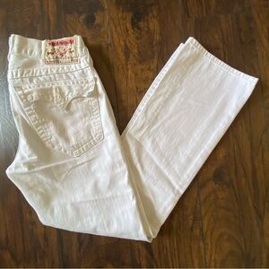 True Religion Women's Straight Leg Jeans in White
